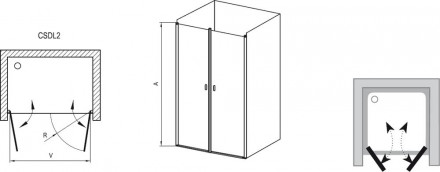 Ravak Chrome CSDL2-120 Дверь душевая 0QVGCU0LZ1