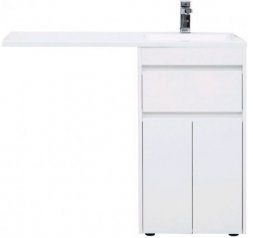 Aquanet Токио 110 R белый тумба с раковиной (напольная, 1 ящик, 2 дверцы)