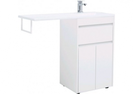 Aquanet Токио 110 R белый тумба с раковиной (напольная, 1 ящик, 2 дверцы)