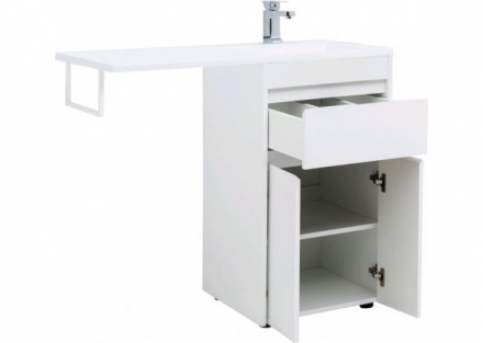 Aquanet Токио 110 R белый тумба с раковиной (напольная, 1 ящик, 2 дверцы)