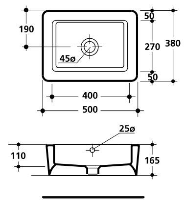 Kerasan Ego 3248 Раковина 50x38