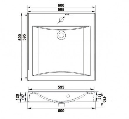 Altasan Grand 60x60 Раковина для монтажа над стиральной машиной