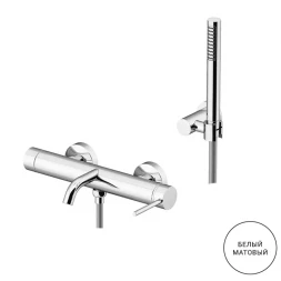 GATTONI CIRCLE TWO А0002426233 Смеситель для ванны настенный BIANCO OPACO