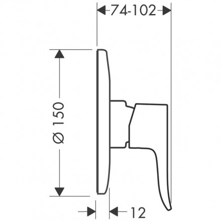 Hansgrohe Metris 31686000 Смеситель для душа (внешняя часть)