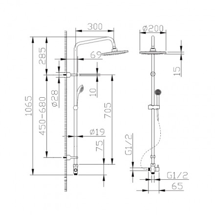 Bravat FIT-R D283CP-2-RUS душевая стойка