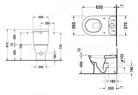 Duravit Darling New 2138090000 унитаз напольный (чаша)