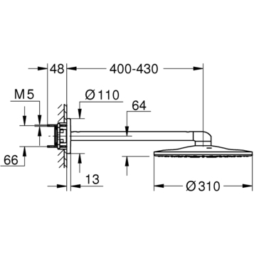 Grohe Rainshower SmartActive 310 26475LS0 Верхний душ