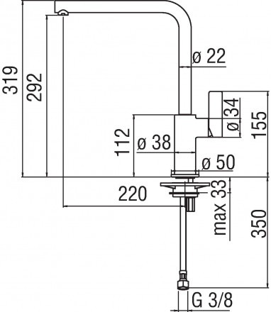 Nobili Flag FL96133CR смеситель для кухни
