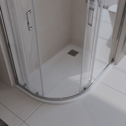 BelBagno UNO TRAY-MR-UNO-RH-120/80-550-35-W-L-CR душевой поддон из искусственного мрамора в комплект