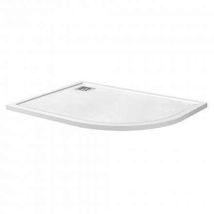 BelBagno UNO TRAY-MR-UNO-RH-120/80-550-35-W-L-CR душевой поддон из искусственного мрамора в комплект