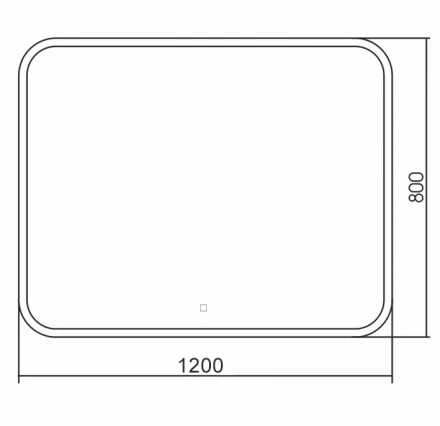 Azario Стив ФР-00002230 Зеркало c подсветкой и диммером 1200х800