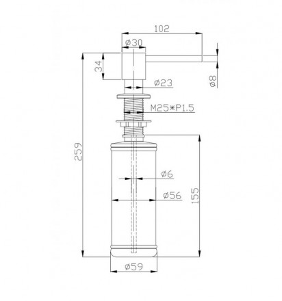 Alveus 1135809 Дозатор моющего средства, бронза