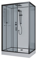 Niagara NG-6912QL BLACK 120х80 душевая кабина низкий поддон