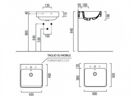 GSI Sand 9085111 раковина 50