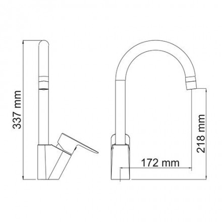 Wasserkraft Leine 3507 Смеситель для кухни с поворотным изливом