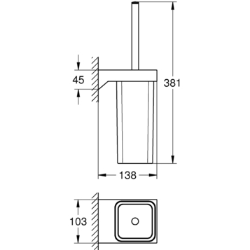 Grohe Selection Cube 40857000 Туалетный ёршик