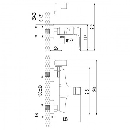 Lemark Unit LM4518C смеситель с гигиеническим душем