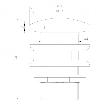 Lemark LM6680ORB Донный клапан