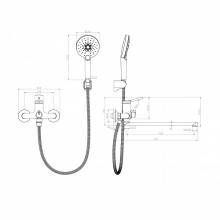 Lemark Minima LM3814C смеситель для ванны
