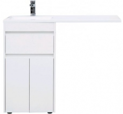 Aquanet Токио 110 L белый тумба с раковиной (напольная, 1 ящик, 2 дверцы)