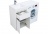 Aquanet Токио 110 L белый тумба с раковиной (напольная, 1 ящик, 2 дверцы)