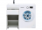 Aquanet Токио 110 L белый тумба с раковиной (напольная, 1 ящик, 2 дверцы)