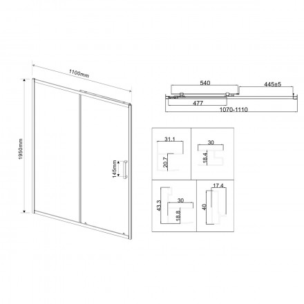 Vincea City VDS-5CT110MT душевая дверь