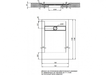 Aquanet 008 Dekight New душевой поддон 120х80