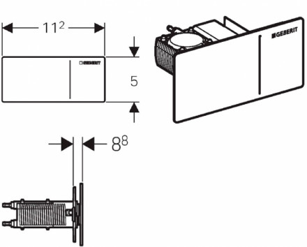 Geberit Sigma70 115.630.SQ.1 Клавиша смыва (Коричневый)