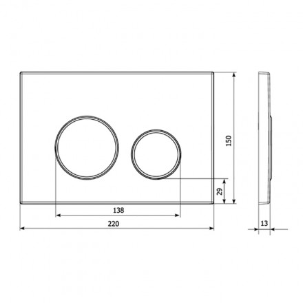 Veconi Round VFR002BL Кнопка смыва