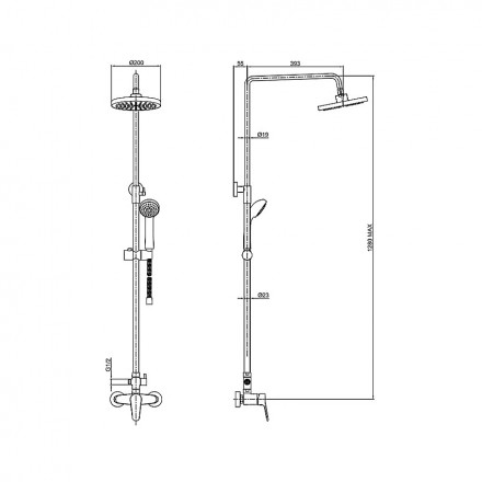 Bravat Opal F9125183CP-A1-RUS душевая стойка