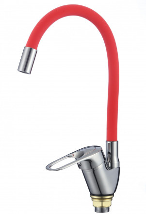 Fmark FM4104-03 смеситель с гибким цветным изливом для кухонной мойки