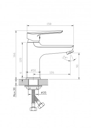 ESKO Lagos Gun Metal LG26GM Смеситель для раковины