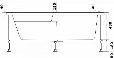 Azario Микона 160х100 ванна акриловая левая