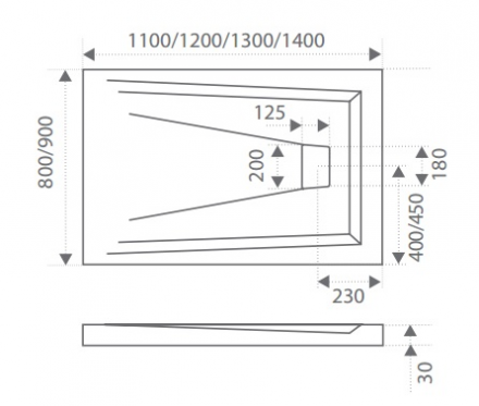 Good Door Атриум 110x70 душевой поддон