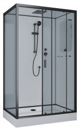 Niagara NG-6912QR BLACK 120х80 душевая кабина низкий поддон