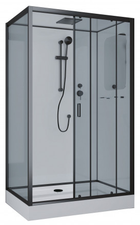 Niagara NG-6912QR BLACK 120х80 душевая кабина низкий поддон