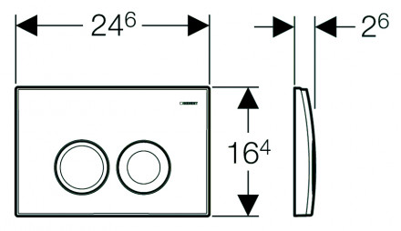 Geberit Delta 21 115.125.46.1 Клавиша смыва (Хром матовый)