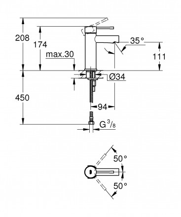 Grohe Essence New 34294001 смеситель для раковины