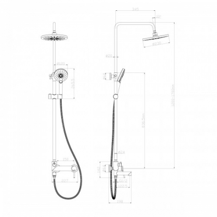 Lemark Minima LM3862C Душевая стойка для ванны