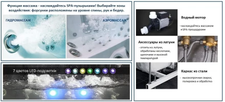 Ceruttispa C-453A Акриловая ванна с гидромассажем 180x80