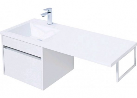 Aquanet Токио 120 L белый тумба с раковиной (подвесная, 1 ящик)