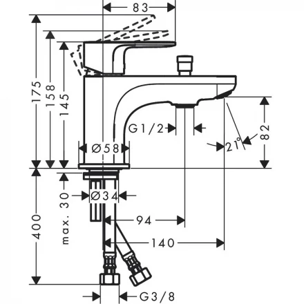 Hansgrohe Rebris 72437000 Смеситель для ванны