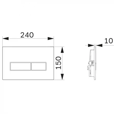 AM.PM I110301 ErgoFit М, клавиша для инсталляции пластик, белый глянцевый