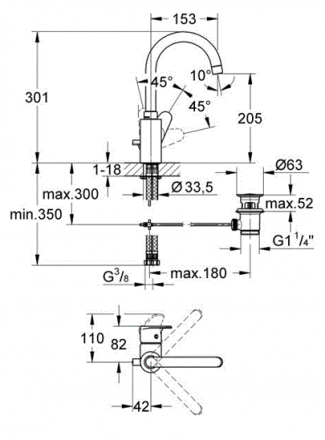 Grohe Vigour Clivia 75140526 смеситель для раковины