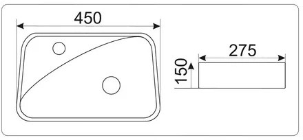 CeramaLux 9275R раковина 45