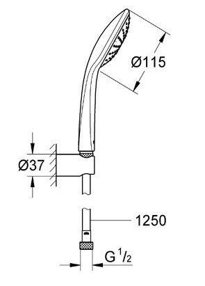 Grohe Euphoria 110 Mono 27354000 Душевой гарнитур