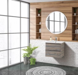 BelBagno PIETRA MINI-460-1A-SO-SCM-R тумба с раковиной подвесная с дверкой