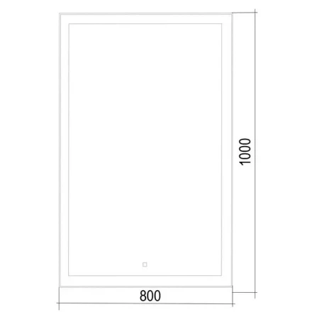 Azario Сантана-2 LED-00002320 Зеркало c подсветкой и диммером 800х1000