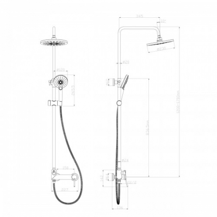 Lemark Minima LM3860C Душевая стойка для душа